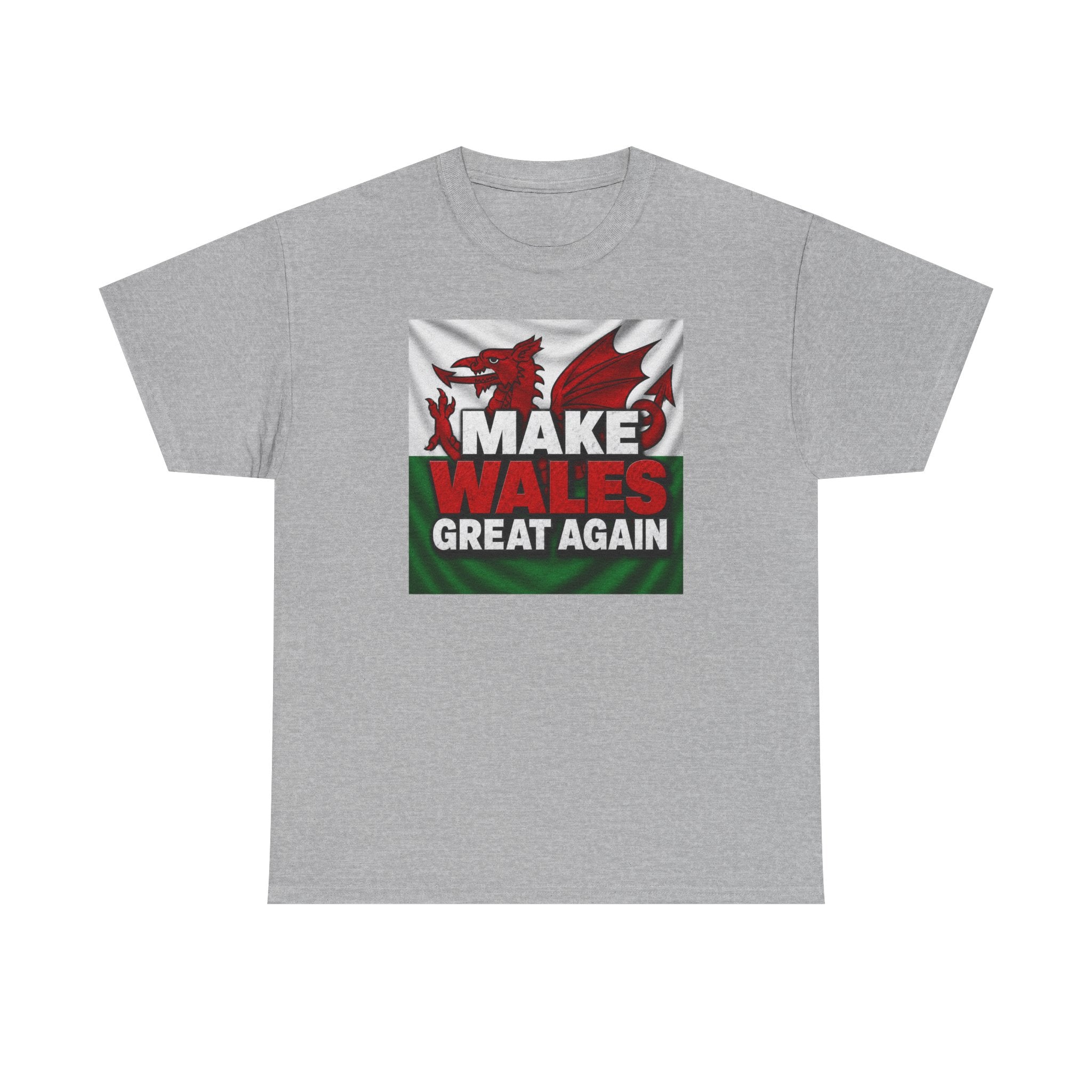 Make Wales Great Again T-Shirt — Welsh Flag Dragon Political Slogan Tee