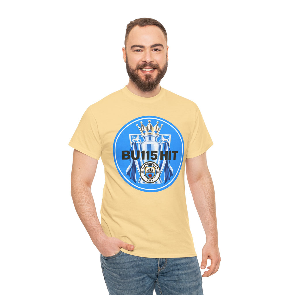 Manchester City Anti Premier League Charges Cotton T-Shirt — 'BU11SH1T' Blue Crown Football Shirt
