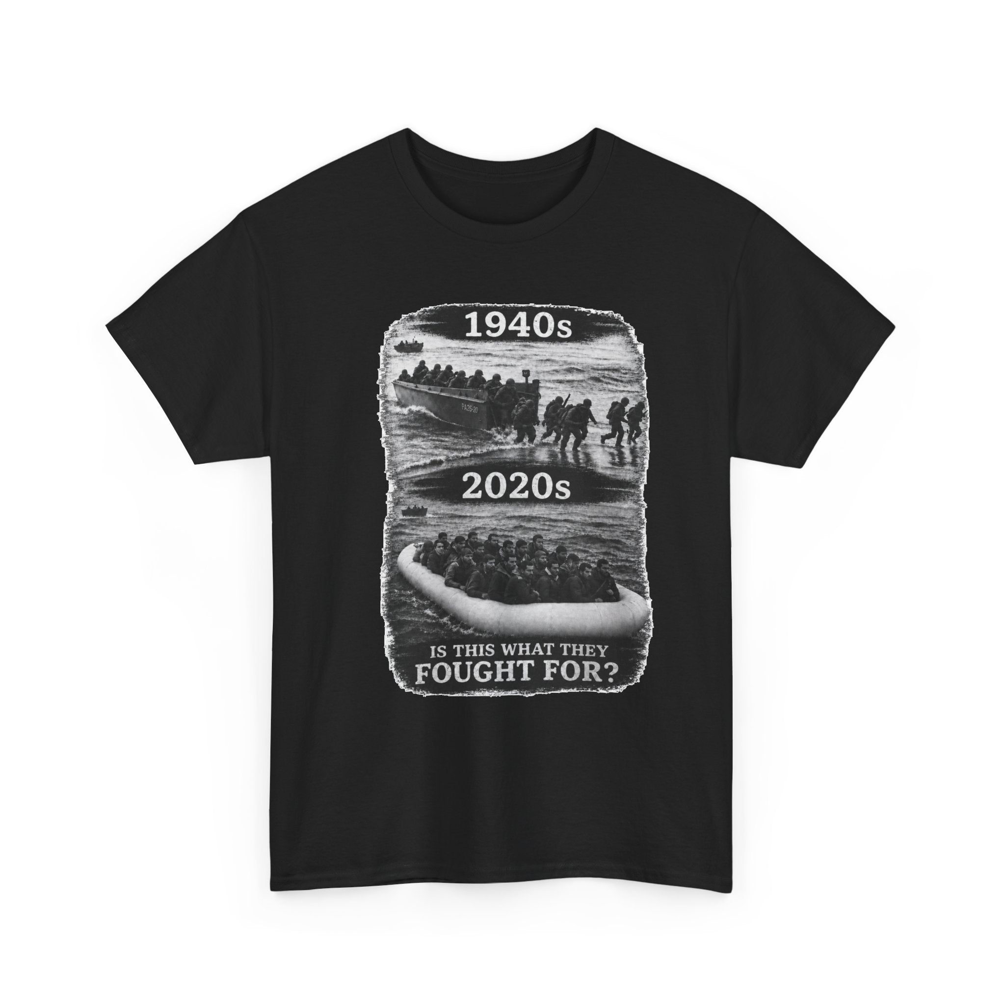 1940s vs 2020s Veterans Tribute Tee — "Is This What They Fought For?"