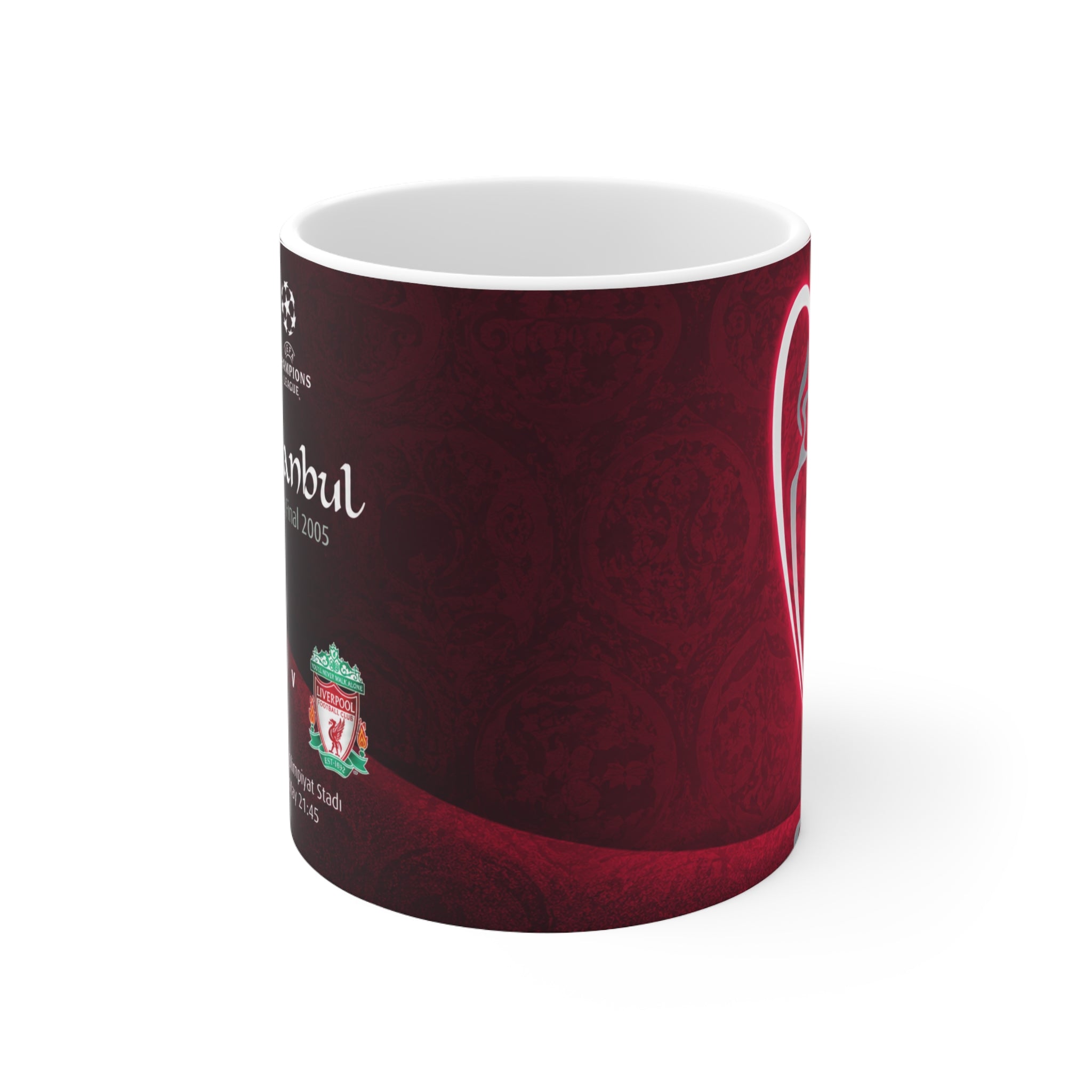 2005 Champions League Final Programme Cover Inspired Mug — AC Milan vs Liverpool 11oz/15oz Ceramic