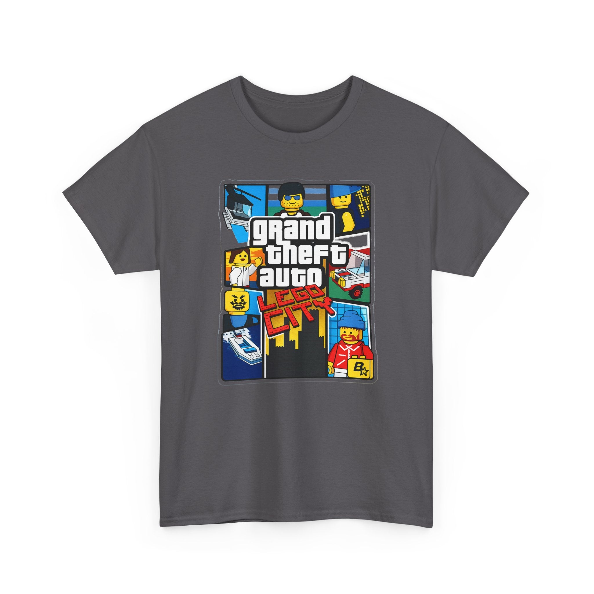 GTA Lego City Retro Block-Style 'Grand Theft Auto' Graphic Tee