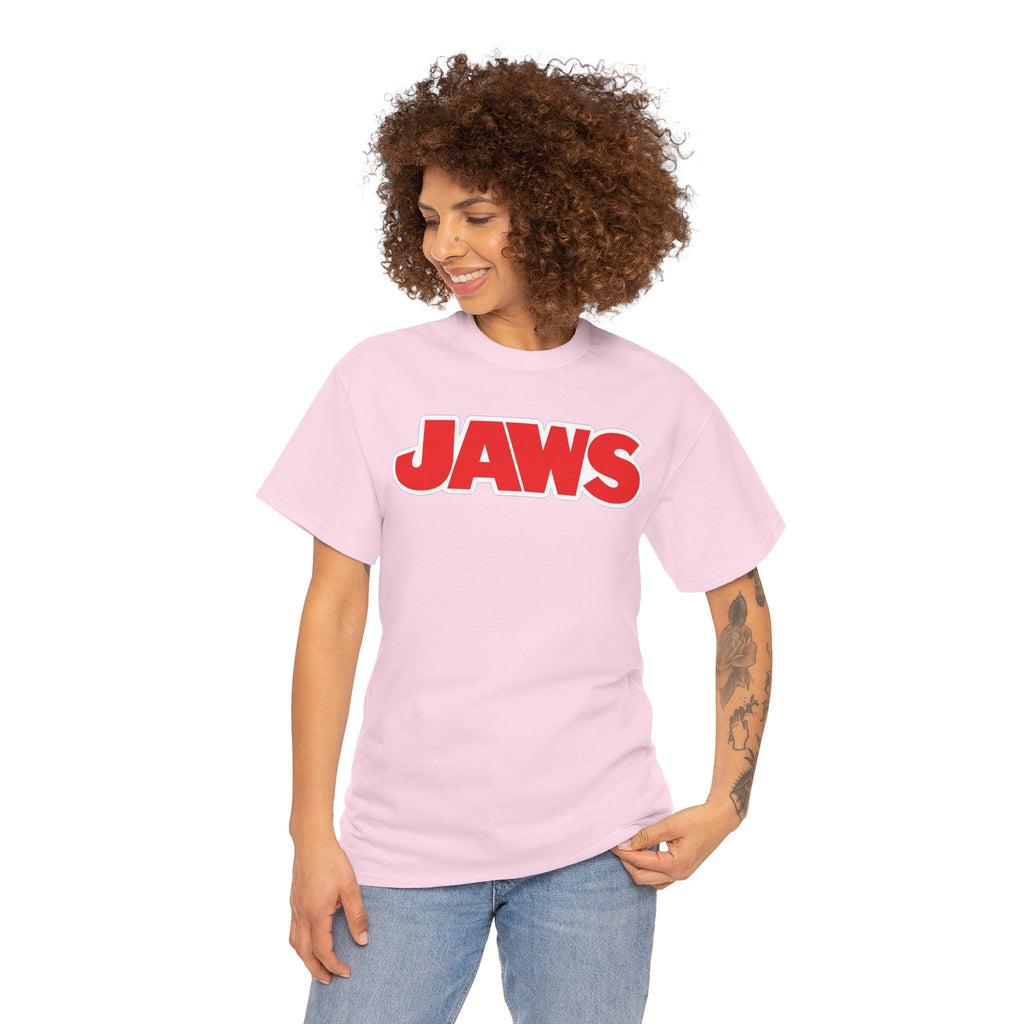 Jaws Logo Tee — Retro Red Movie Graphic T‑Shirt