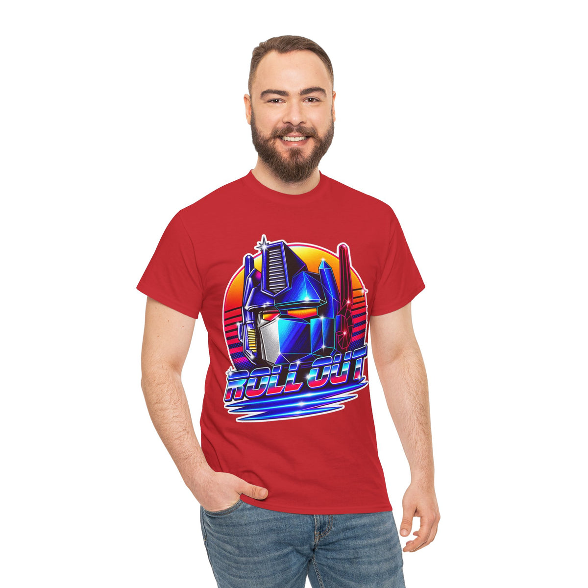 “Roll Out” Optimus-Inspired Graphic Transformers Cotton T-Shirt