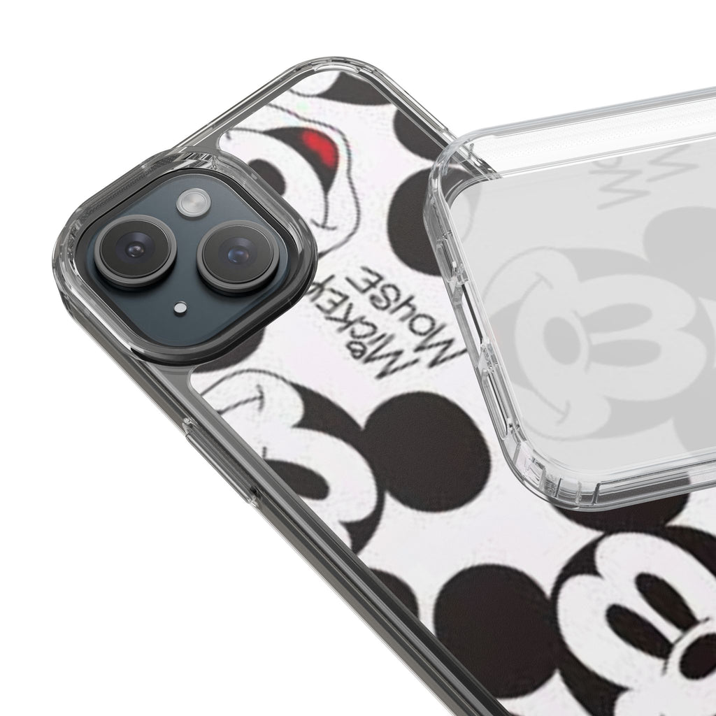 Mickey Mouse Clear Phone Case – Retro Cartoon Pattern Clear Case