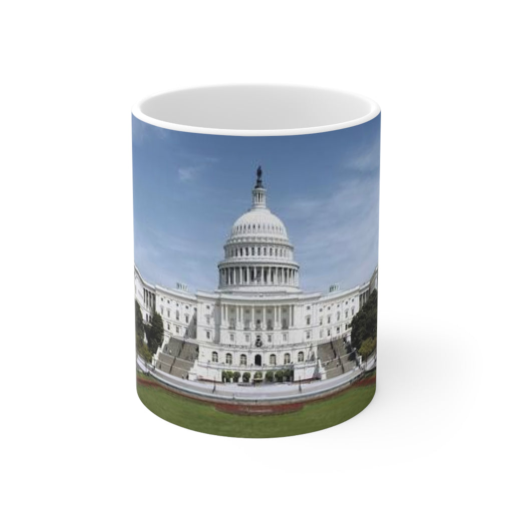 US Capitol Building Ceramic Coffee Mug — Washington D.C. Landmark Photo, 11oz & 15oz