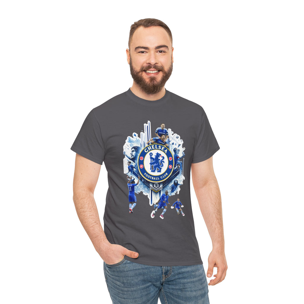 Chelsea FC Crest Players T-Shirt — Blue Football Fan Tee