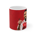 Gabriel Jesus Arsenal Soccer Player #9 Red Ceramic Coffee Mug — Gabriel Jesus Tribute, 11oz & 15oz