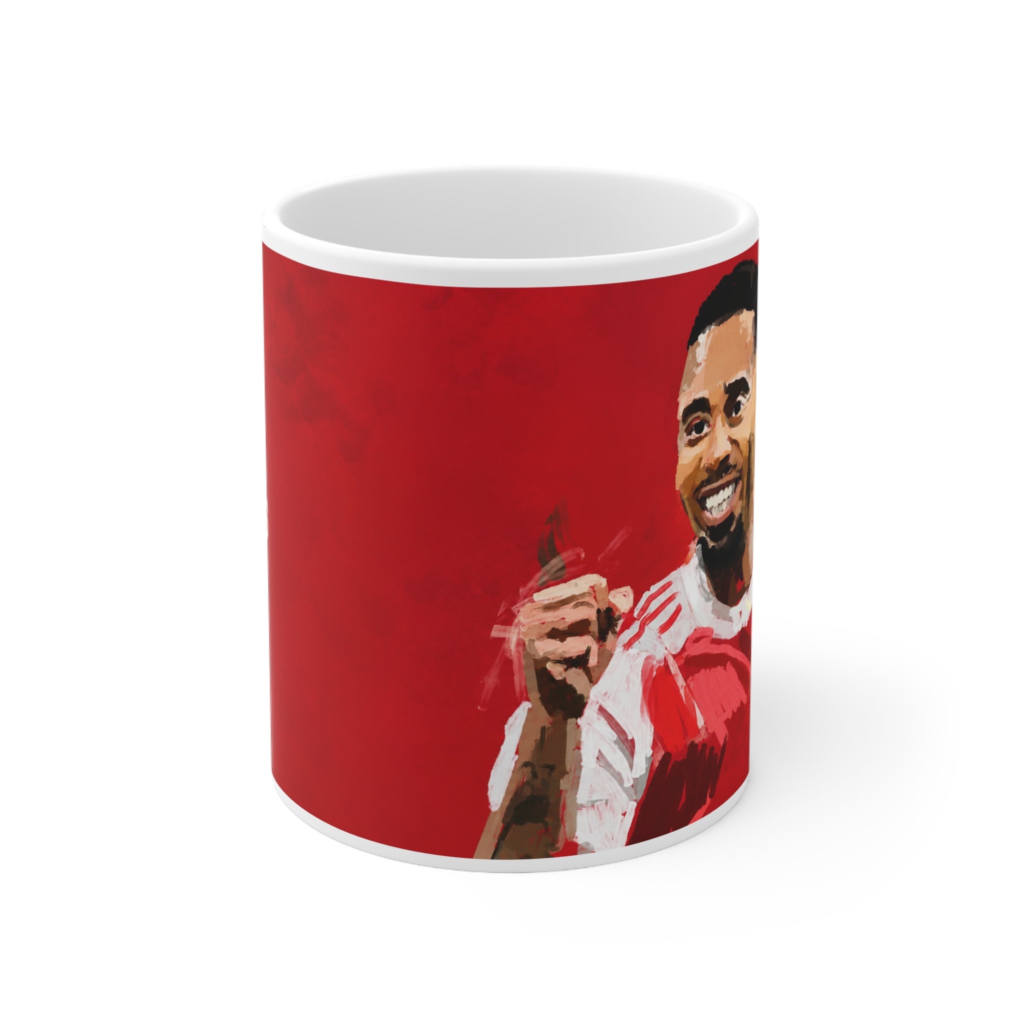 Gabriel Jesus Arsenal Soccer Player #9 Red Ceramic Coffee Mug — Gabriel Jesus Tribute, 11oz & 15oz