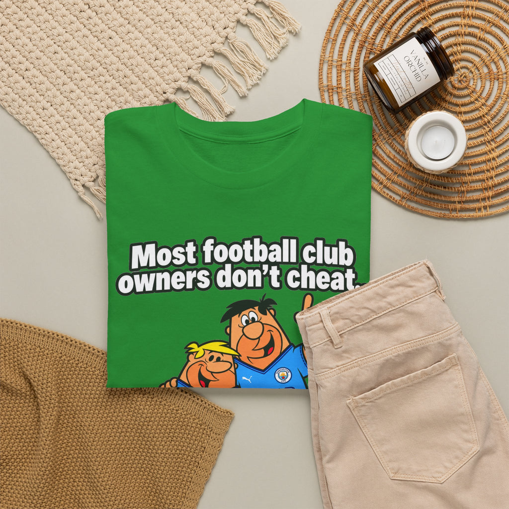 Manchester City Charges T‑Shirt — “Most Football Club Owners Don’t Cheat… but Abu Dhabi Dooo!”