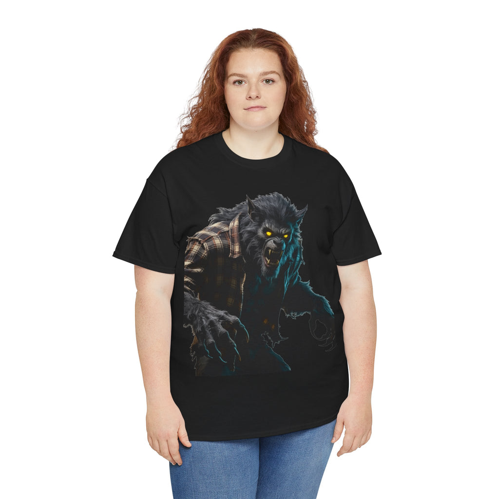 Werewolf Graphic Tee — Glowing Eyes Horror T‑Shirt