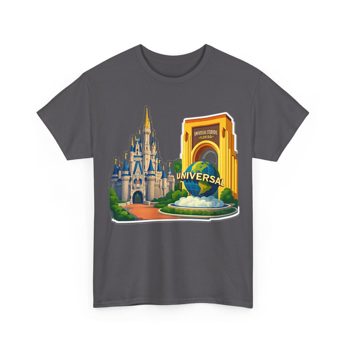 Disney & Universal Orlando Theme Park Travel Souvenir Cotton T-Shirt