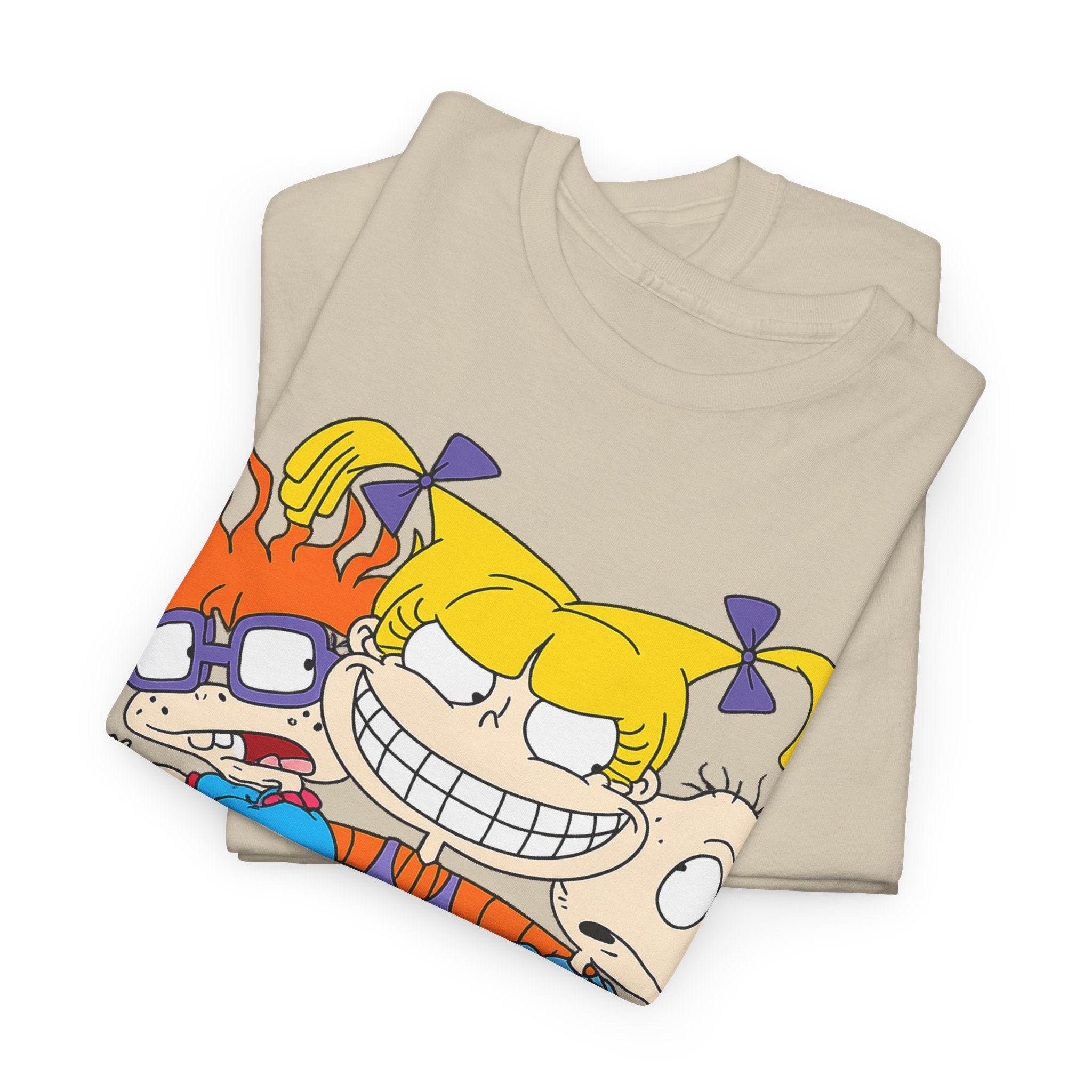 Rugrats Retro Cartoon Crewneck Tee — Colorful 90s Kids Character Design