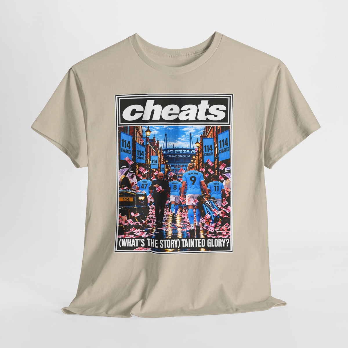 Cheats “What’s the Story? Tainted Glory?” Sports Graphic Cotton T-Shirt