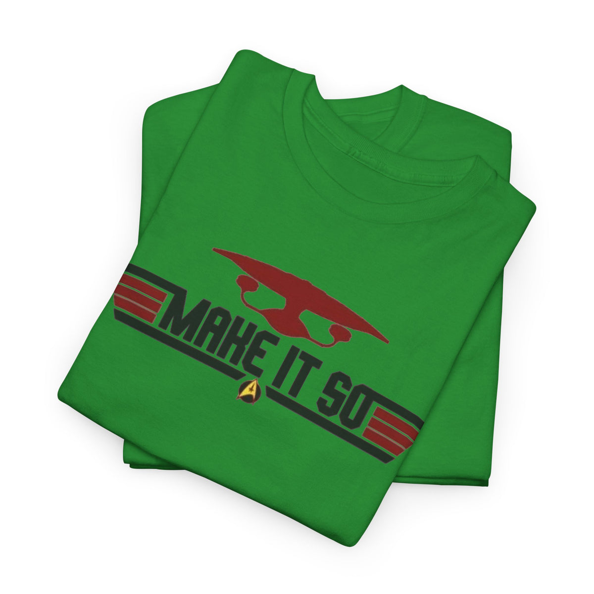 "Make It So" Sci‑Fi Graphic Tee — Retro Starship Emblem T-Shirt