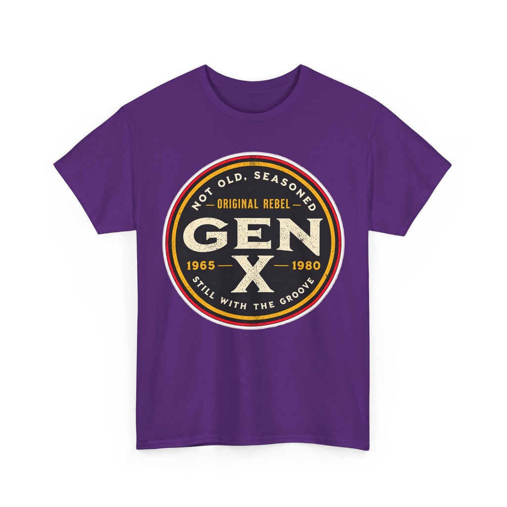 Gen X Tee - 'Not Old, Seasoned' Vintage Rebel Graphic T-Shirt (1965-1980)