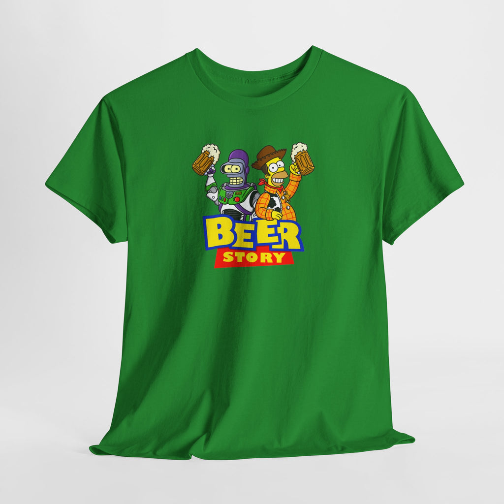 Beer Story T-Shirt — Funny Cartoon Beer Buddies Graphic Tee