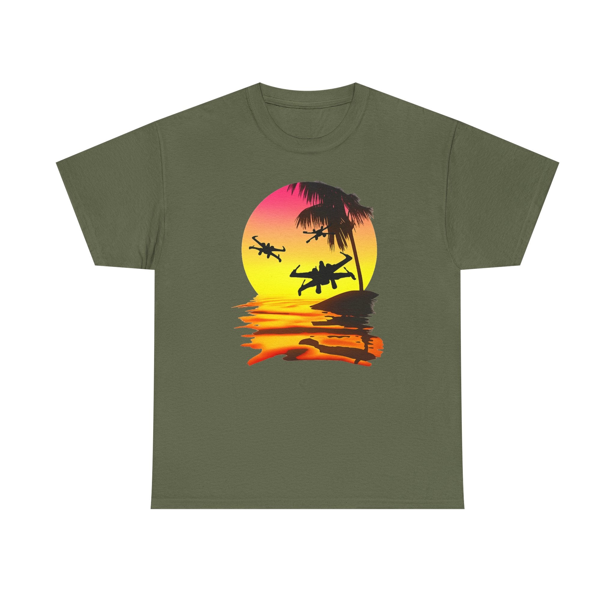 Star Wars X-Ring Sunset Beach Plane T-Shirt