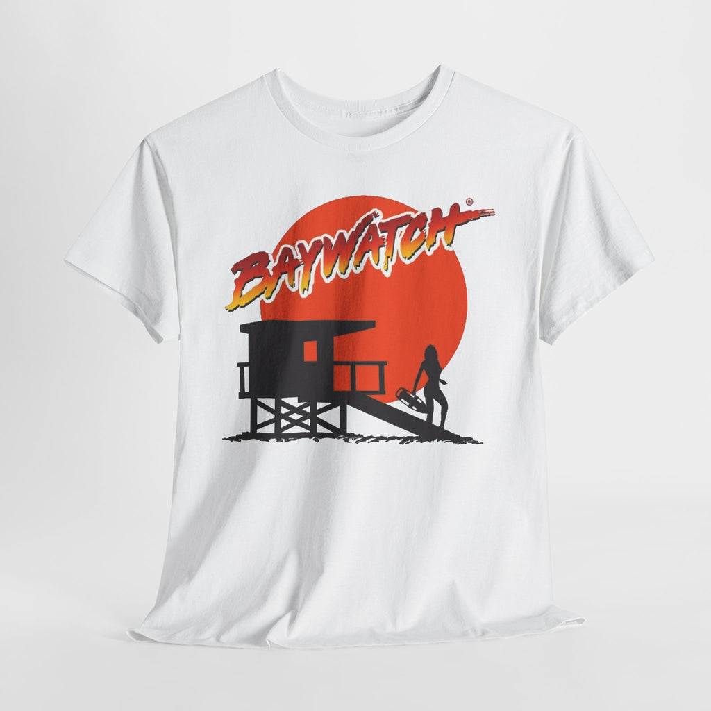 Baywatch Lifeguard Sunset Cotton T-Shirt