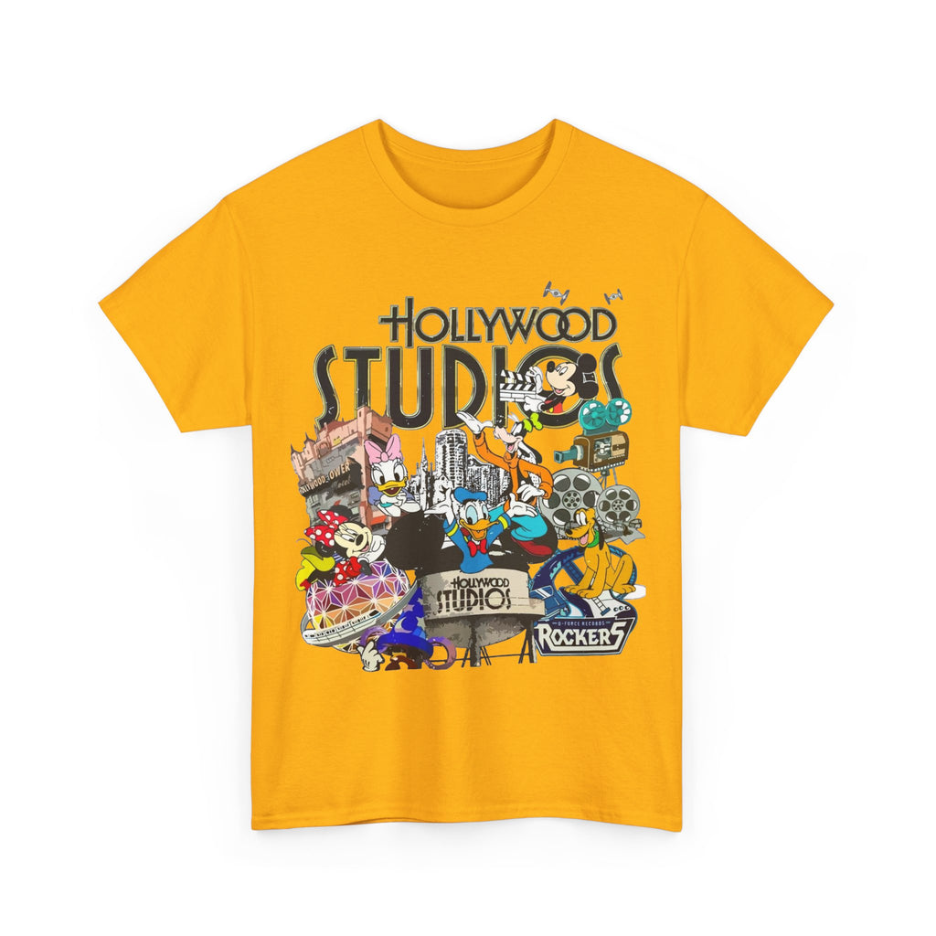 Hollywood Studios Collage T-Shirt — Vintage Theme Park Character Tee