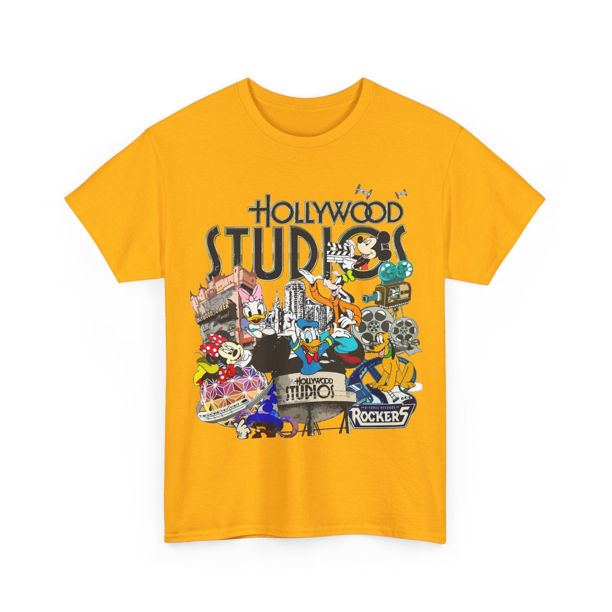 Hollywood Studios Collage T-Shirt — Vintage Theme Park Character Tee