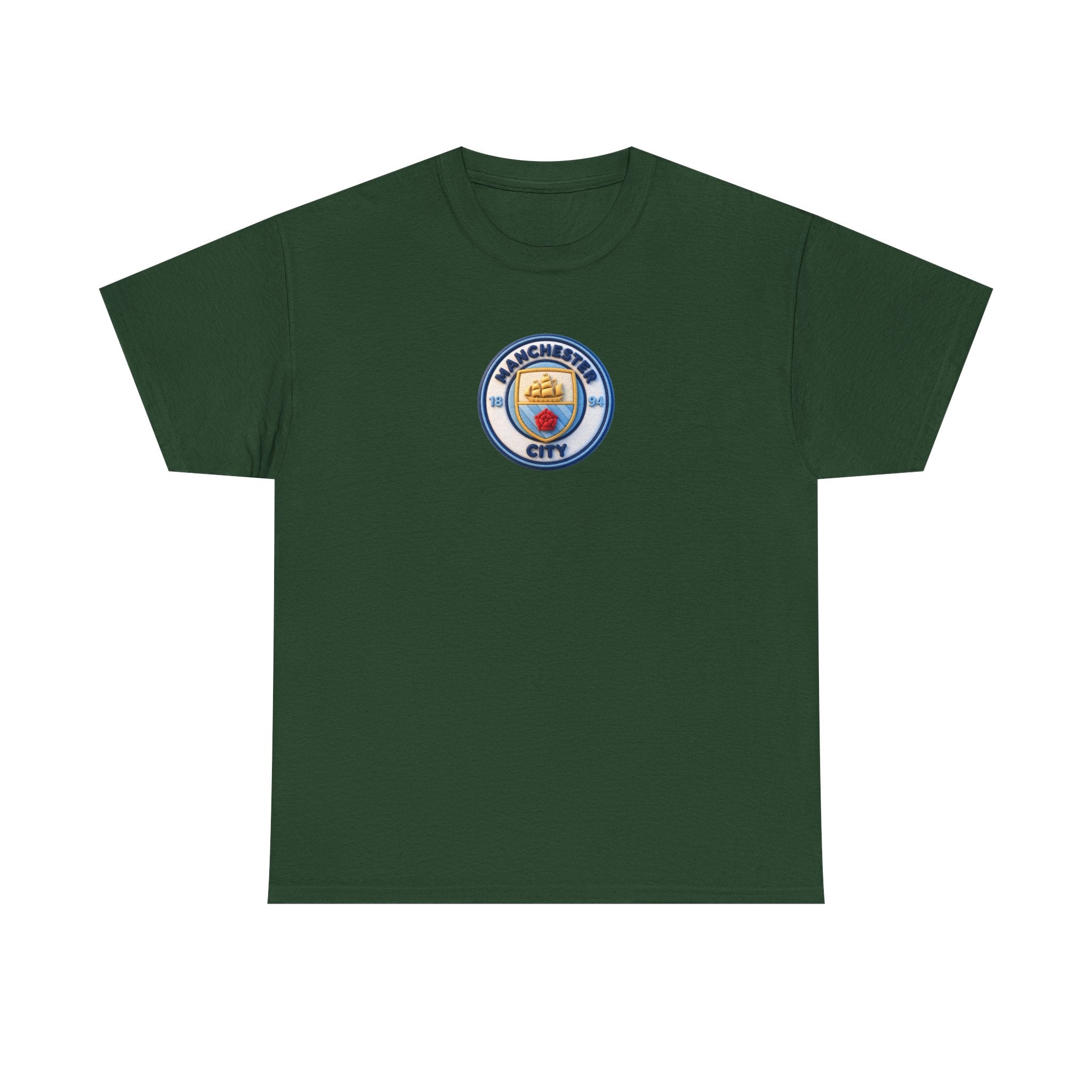Manchester City Crest Unofficial 3D T-Shirt — Minimal Soccer Logo Tee