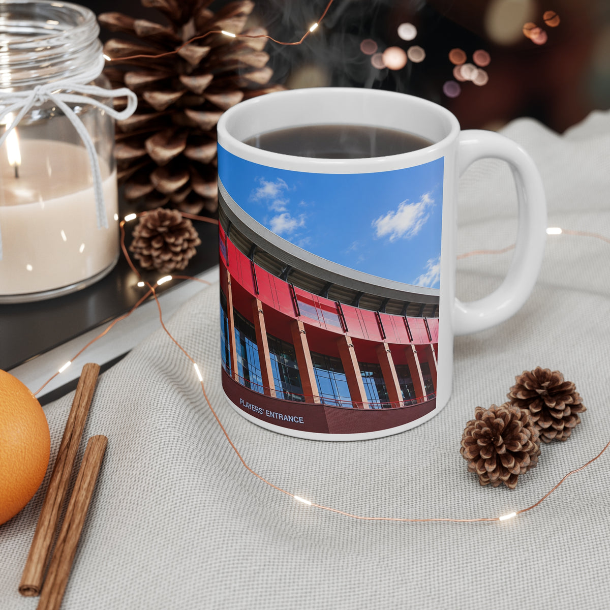 Liverpool FC Anfield Stadium Photo Mug — Ceramic Coffee Cup (11oz & 15oz)