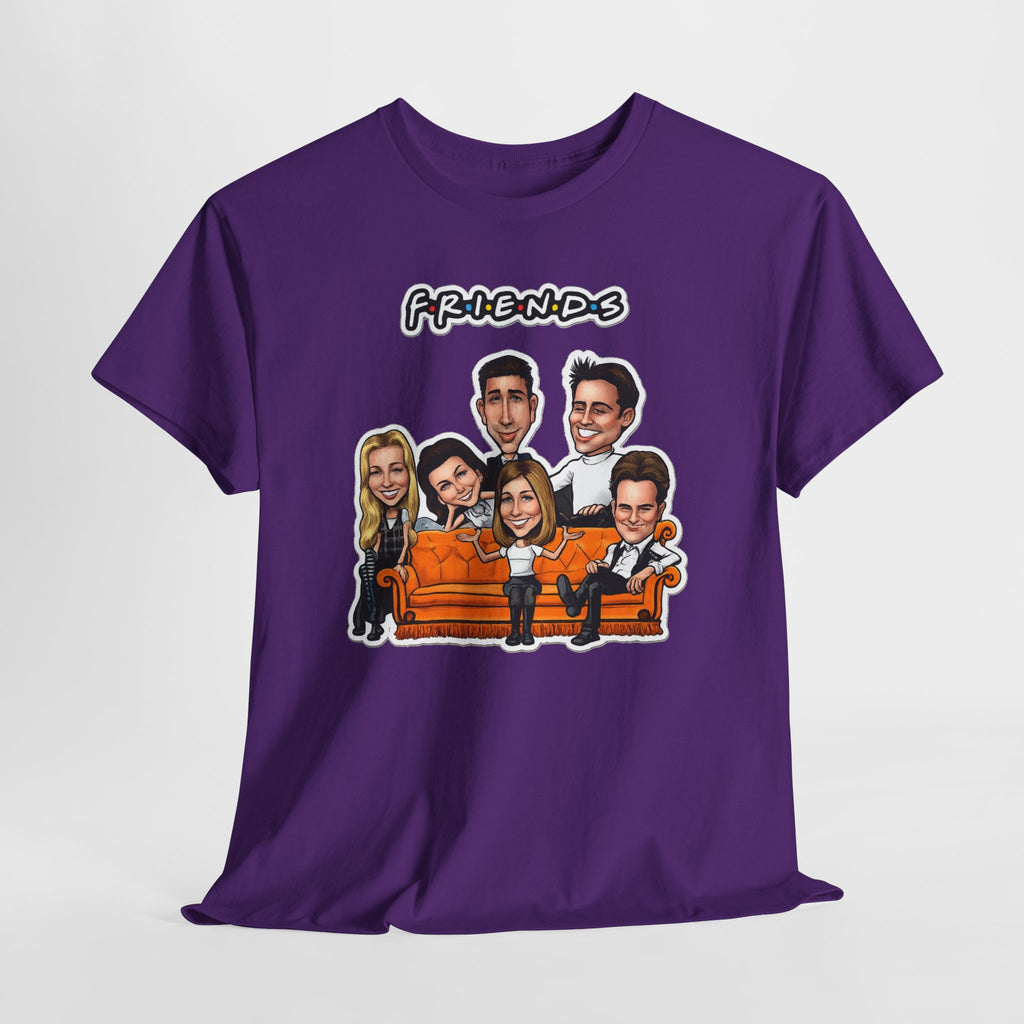 Friends TV Show Cartoon Cast T-Shirt — Iconic Couch Graphic Tee