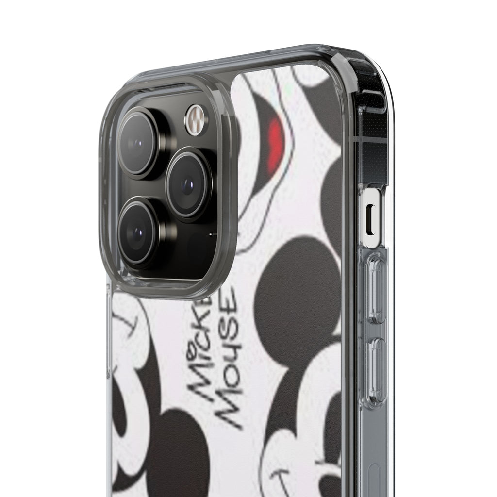 Mickey Mouse Clear Phone Case – Retro Cartoon Pattern Clear Case