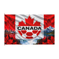 Canada Soccer Flag — Double-Sided Maple Leaf & Scenic Canadian Landscape