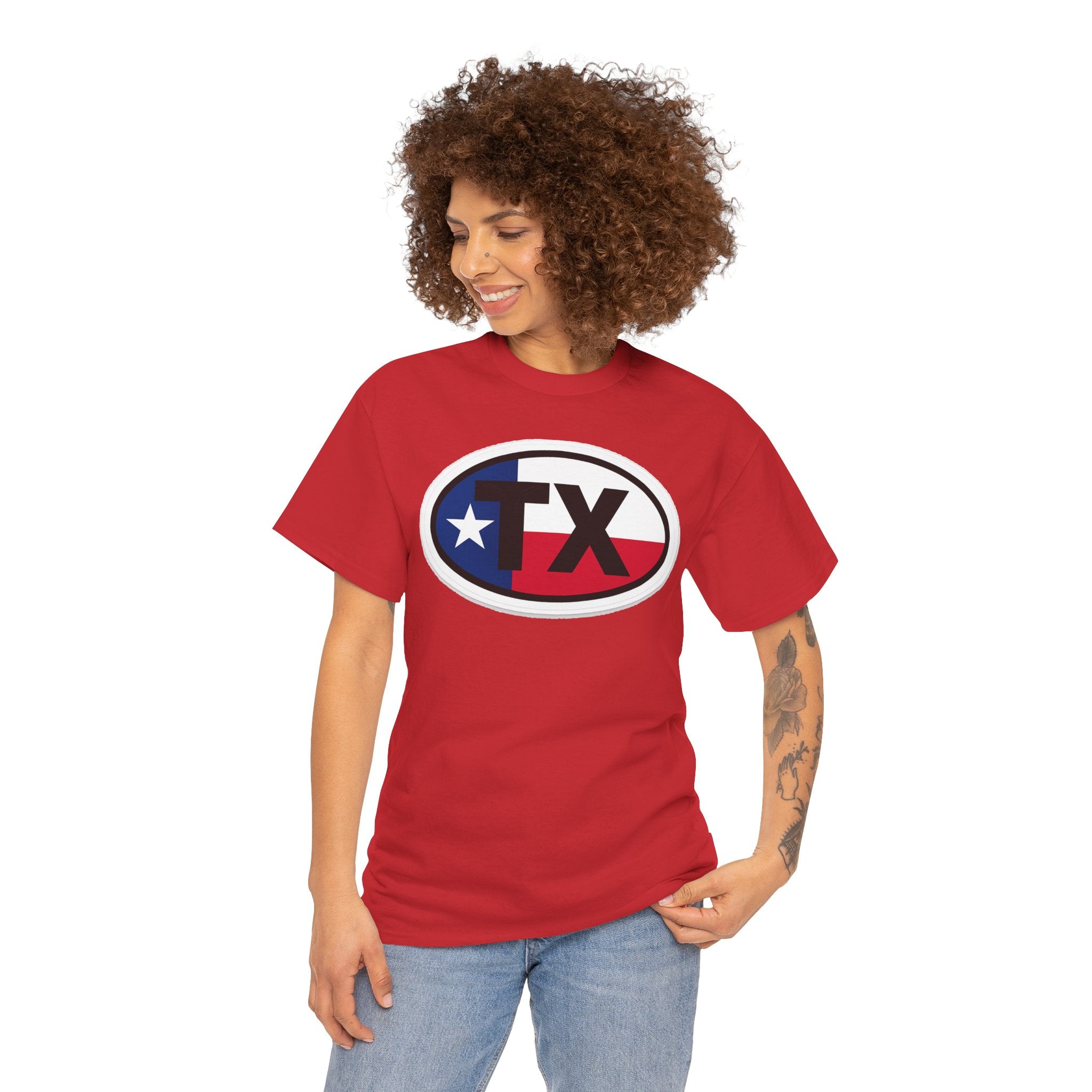 Texas Flag TX Oval T-Shirt — Patriotic Lone Star Tee
