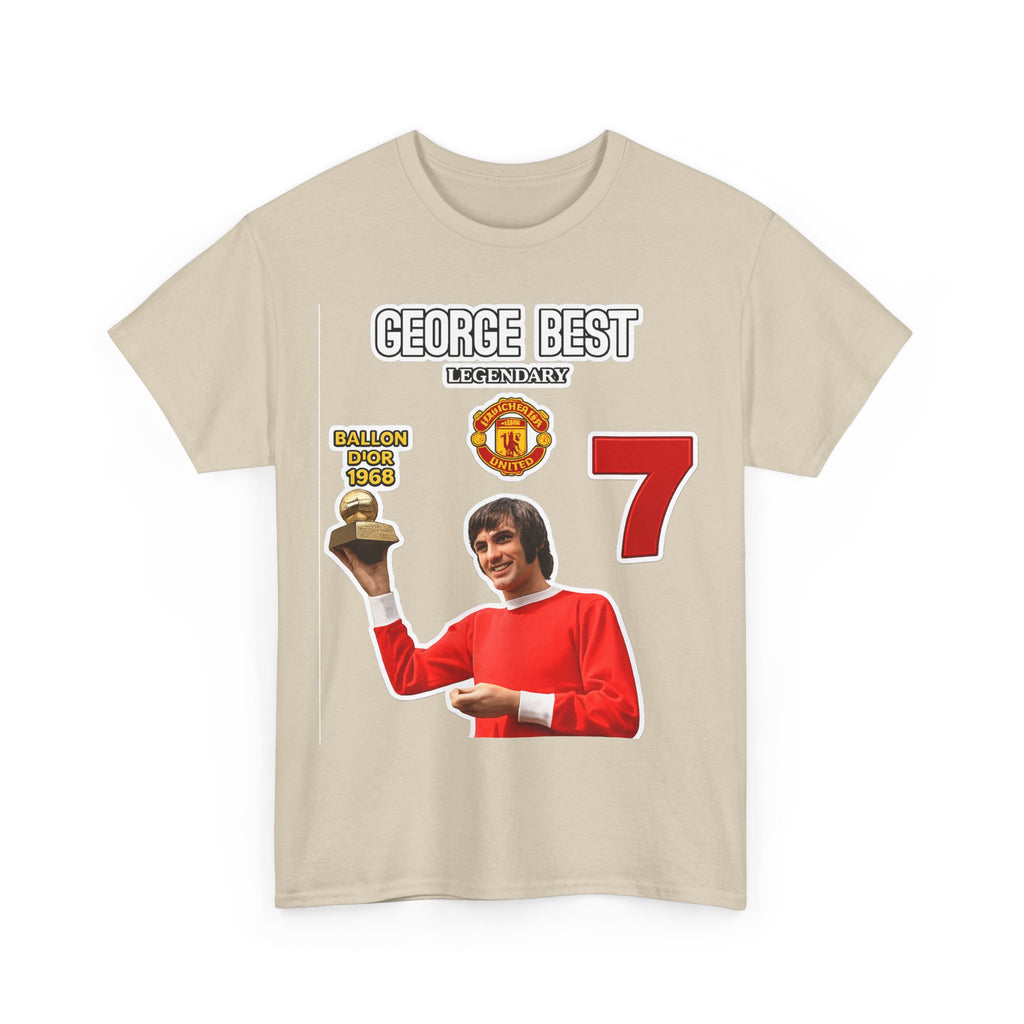 George Best Manchester United #7 Vintage Soccer T-Shirt – Ballon d'Or Tribute