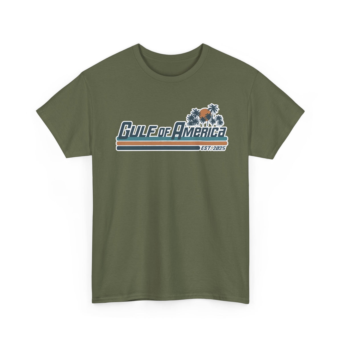 Gulf of America Vintage Surf Tee — Retro Beach Logo T-Shirt