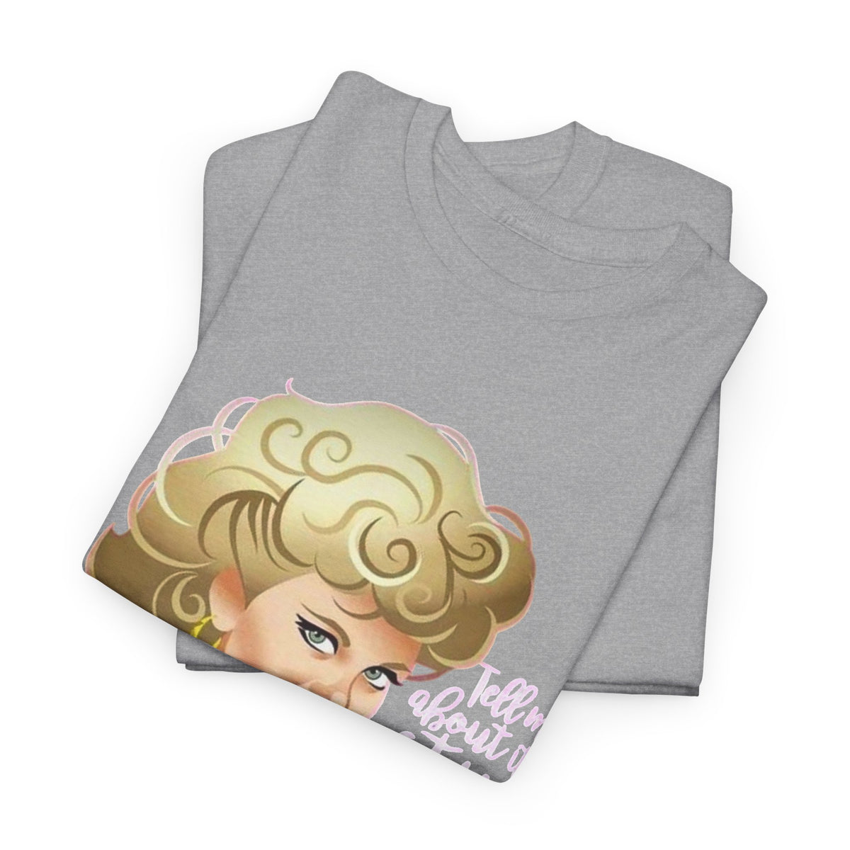 Retro Glam T‑Shirt — 'Tell Me About It, Stud' Vintage Pop Art Tee