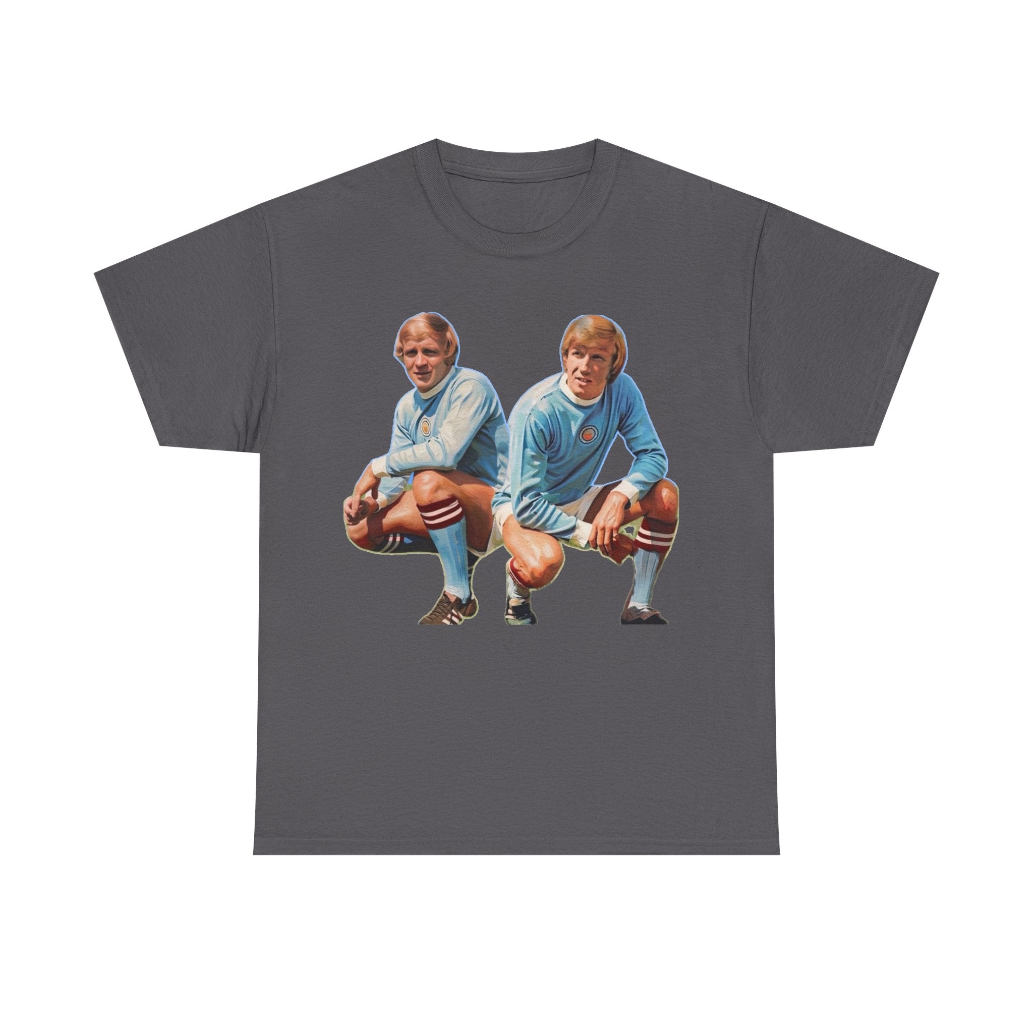 Franny Lee and Colin Bell Manchester City Retro Soccer Players T‑Shirt — Vintage Football Graphic Tee