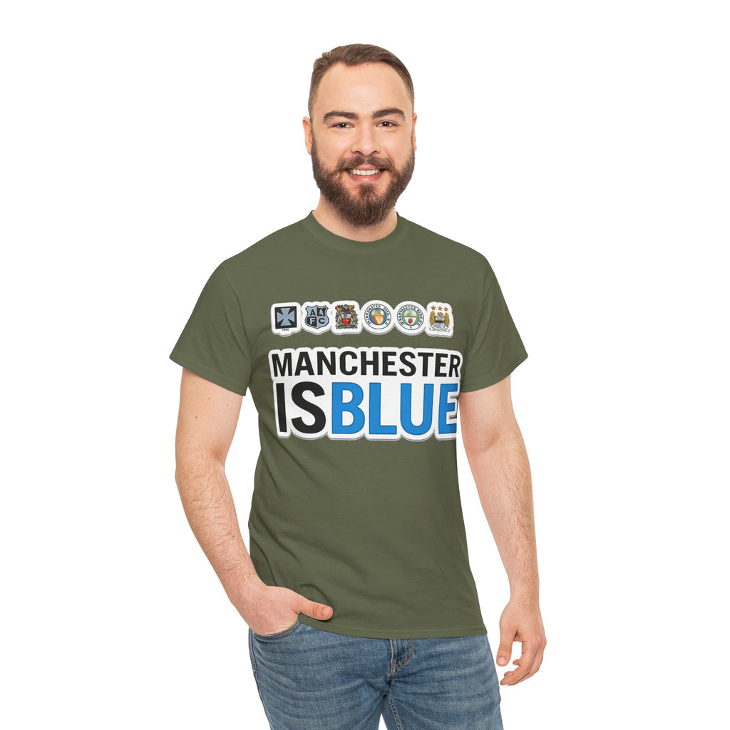 Manchester Is Blue Tee — Manchester City Supporter T-Shirt
