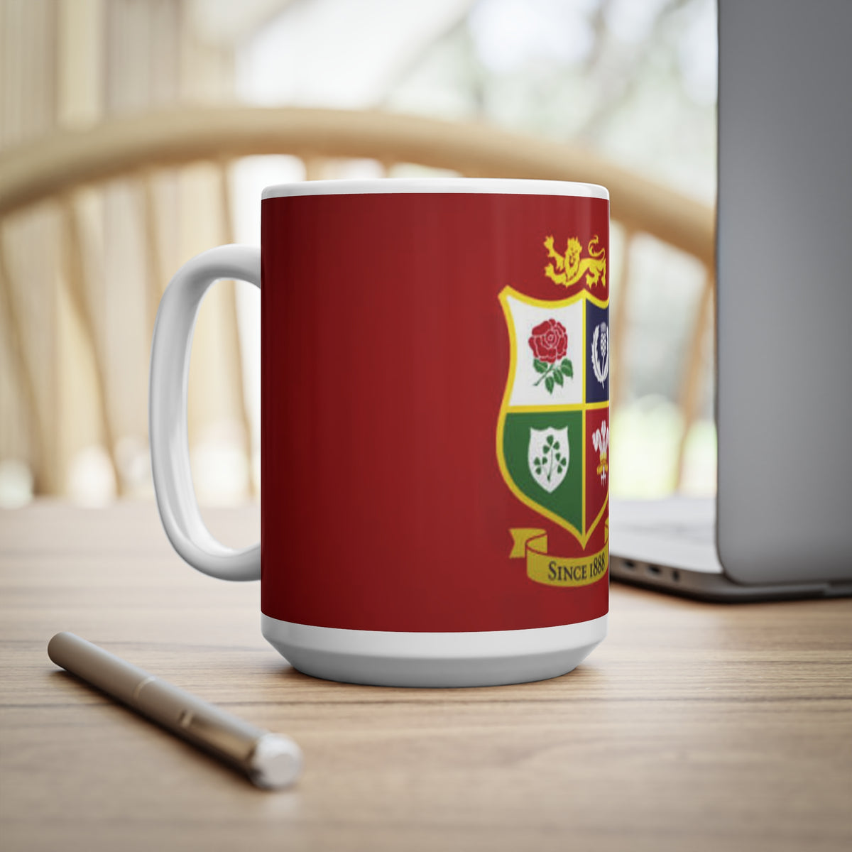 British Lions Crest Mug – Rugby Club Ceramic Coffee Cup (11oz & 15oz)