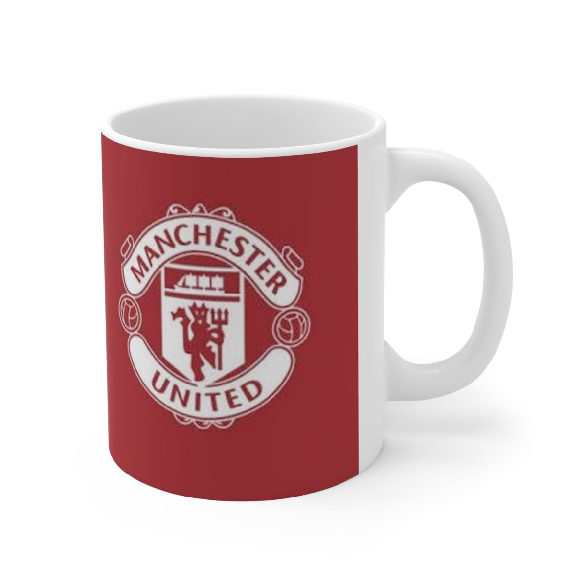 Manchester United Inspired Red Crest Ceramic Coffee Mug – 11oz & 15oz