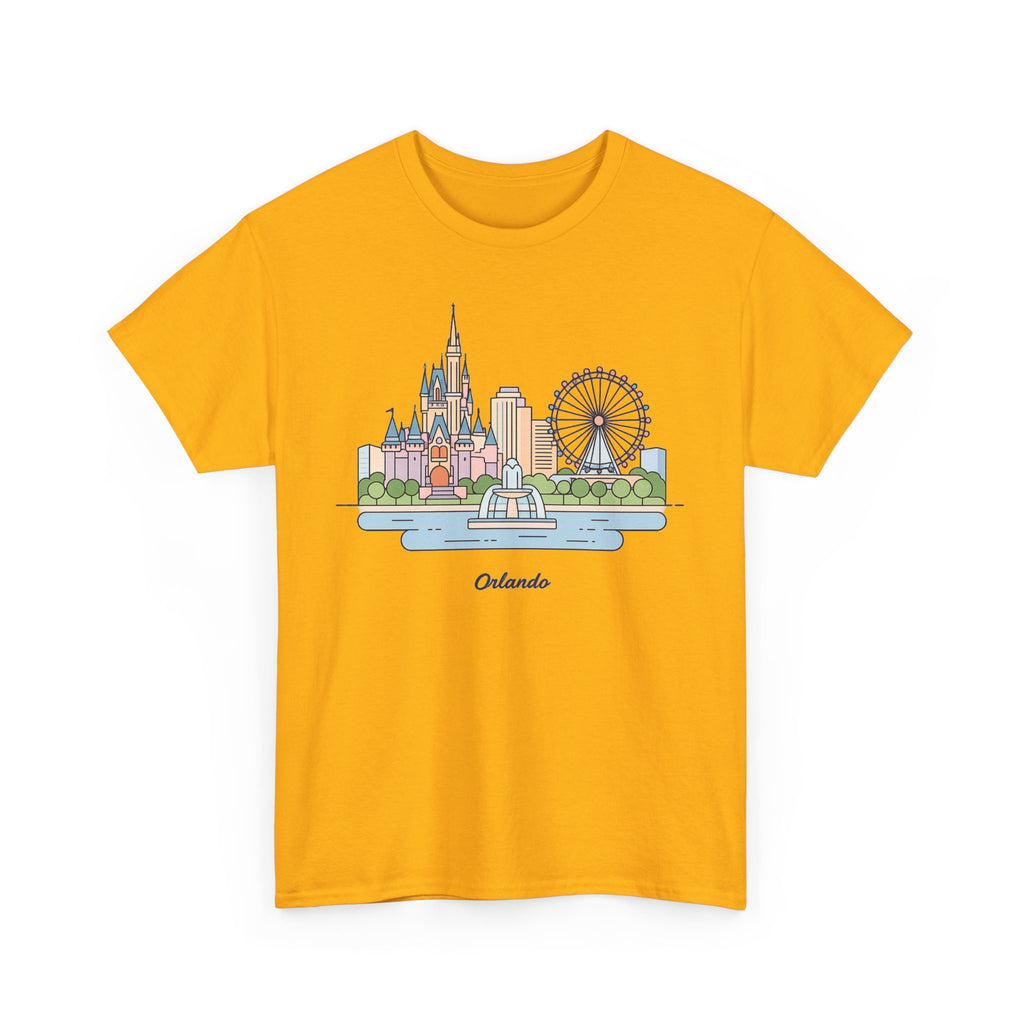 Orlando Skyline T-Shirt — Cute Cityscape Graphic Tee with 'Orlando' Text