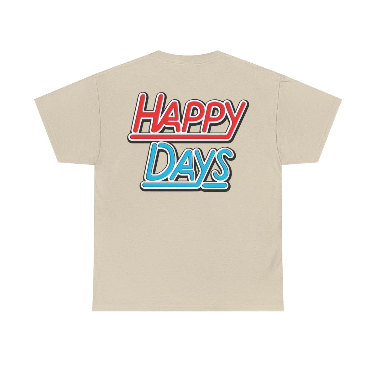 Happy Days Cast Caricature Tee — Retro 70s Sitcom Graphic T-Shirt