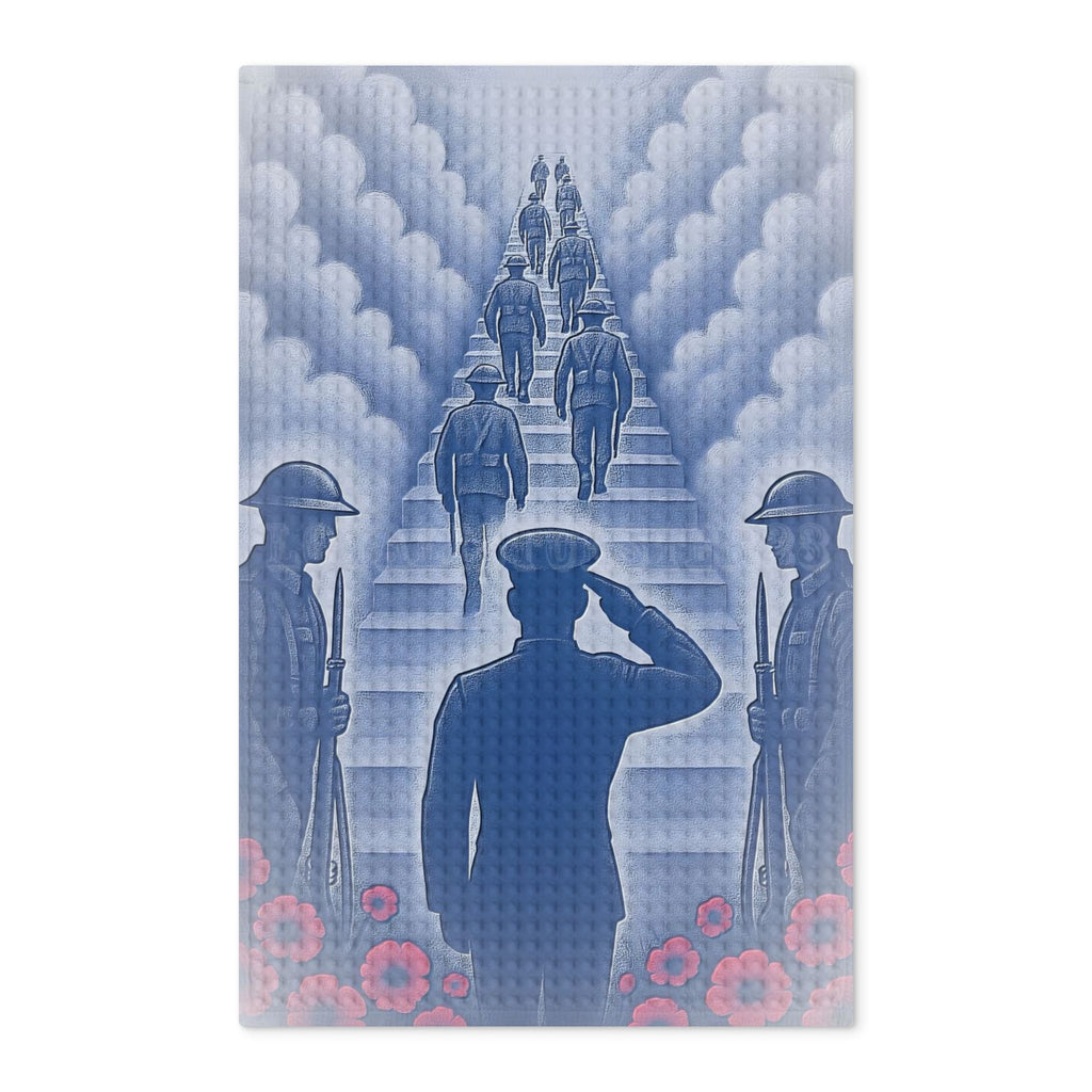 Remembrance Poppies Waffle Tea Towel — ANZAC / Memorial Day Tribute
