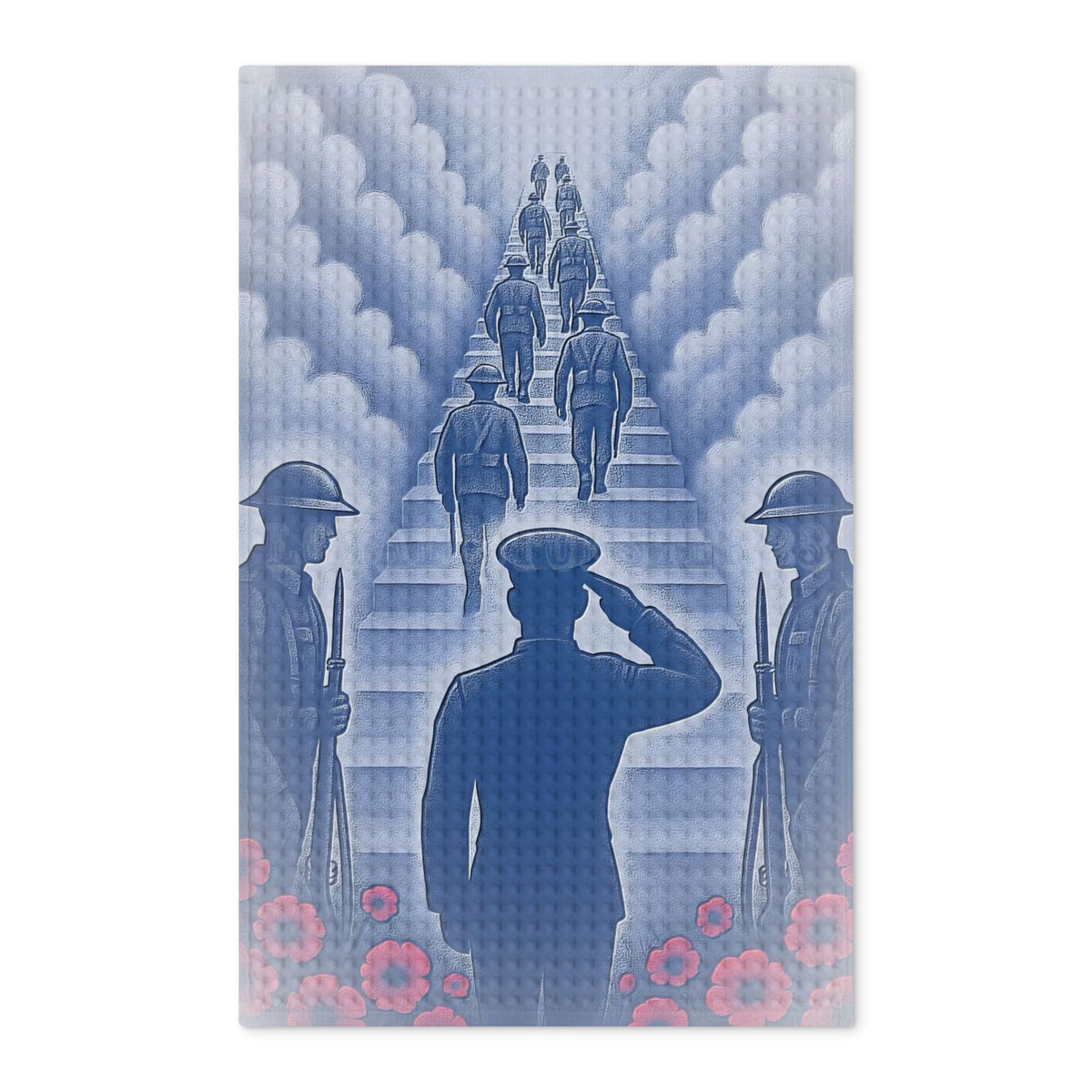 Remembrance Poppies Waffle Tea Towel — ANZAC / Memorial Day Tribute