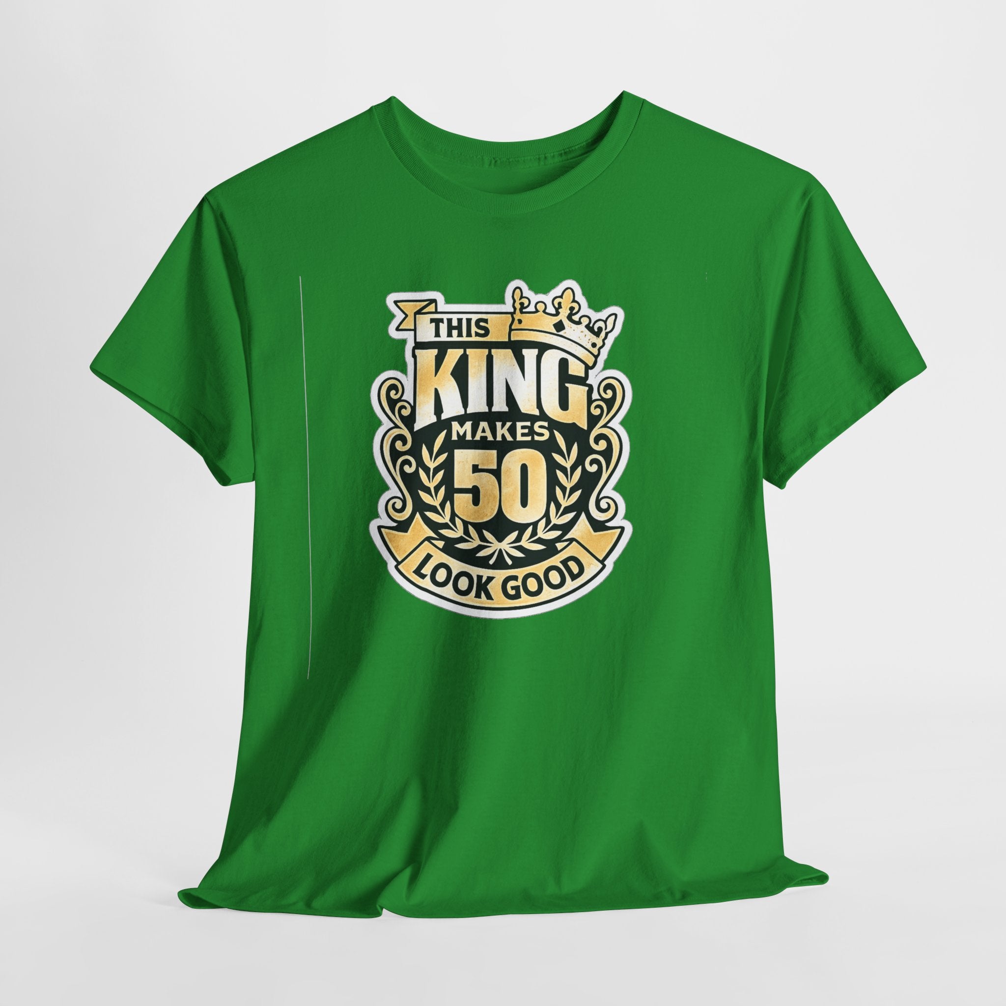 50th Birthday King T-Shirt – "This King Makes 50 Look Good"