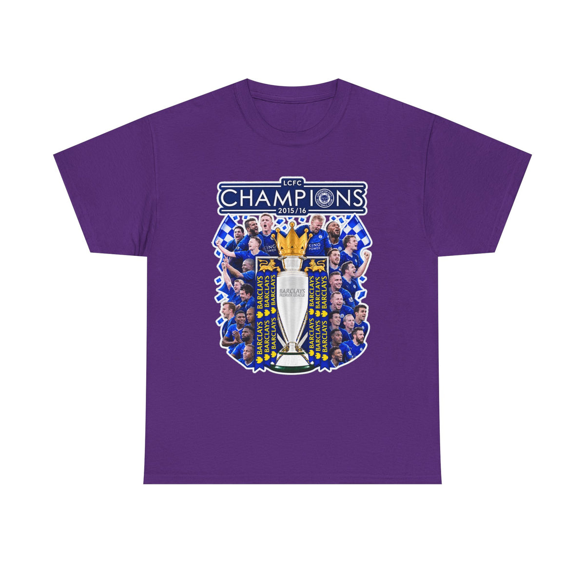 Leicester City 2015/2016 Champions Trophy Soccer T-Shirt — Team Victory Graphic Tee