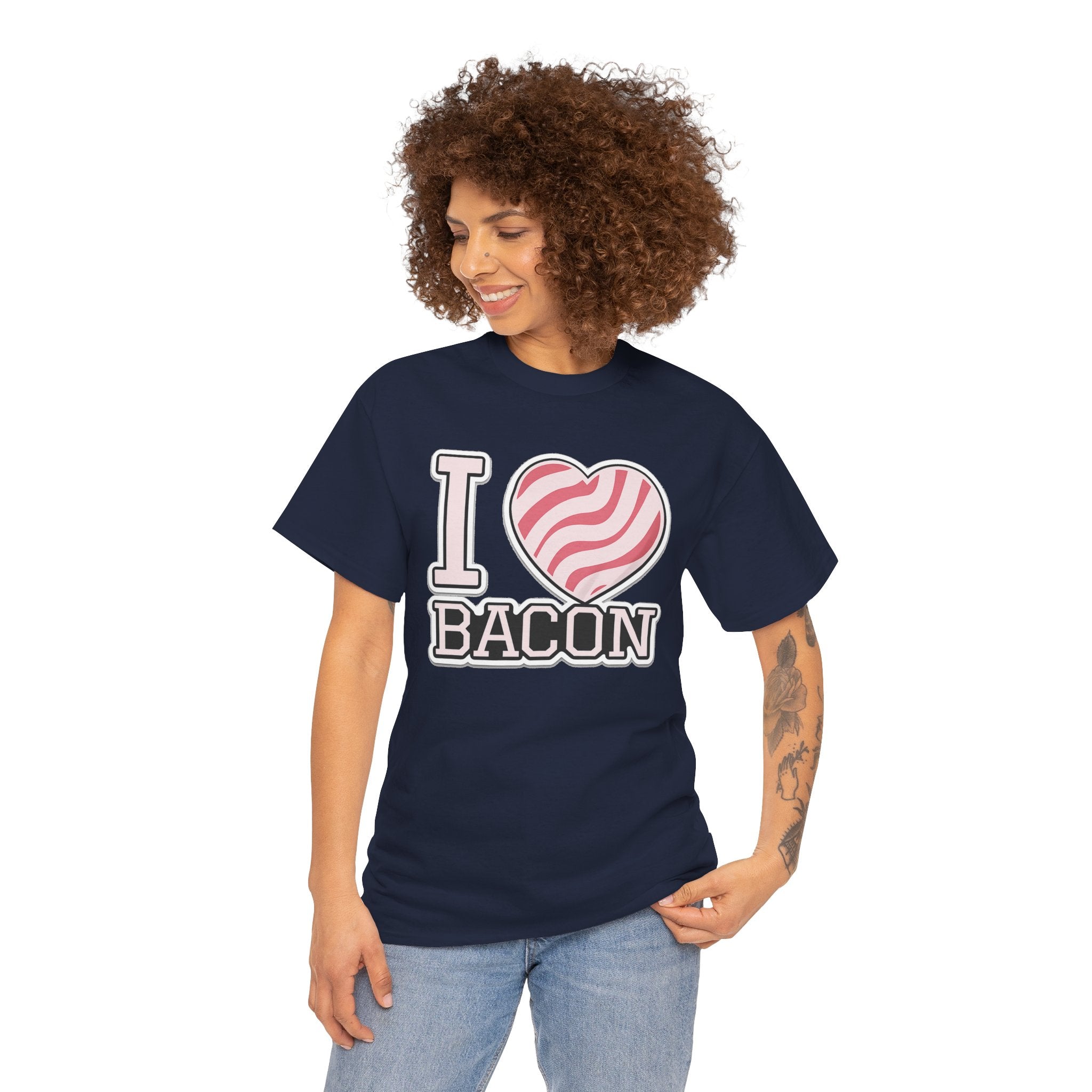 I Heart Bacon T-Shirt — Funny Novelty Bacon Lover Tee