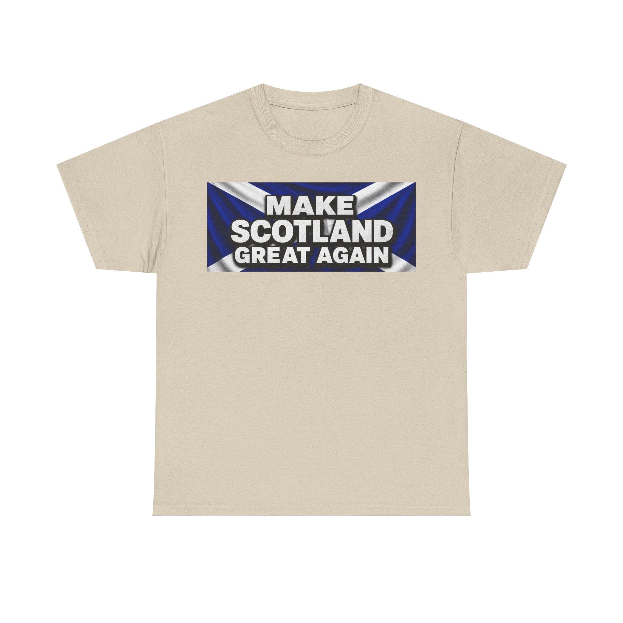 Make Scotland Great Again T‑Shirt — Scottish Flag Slogan Tee