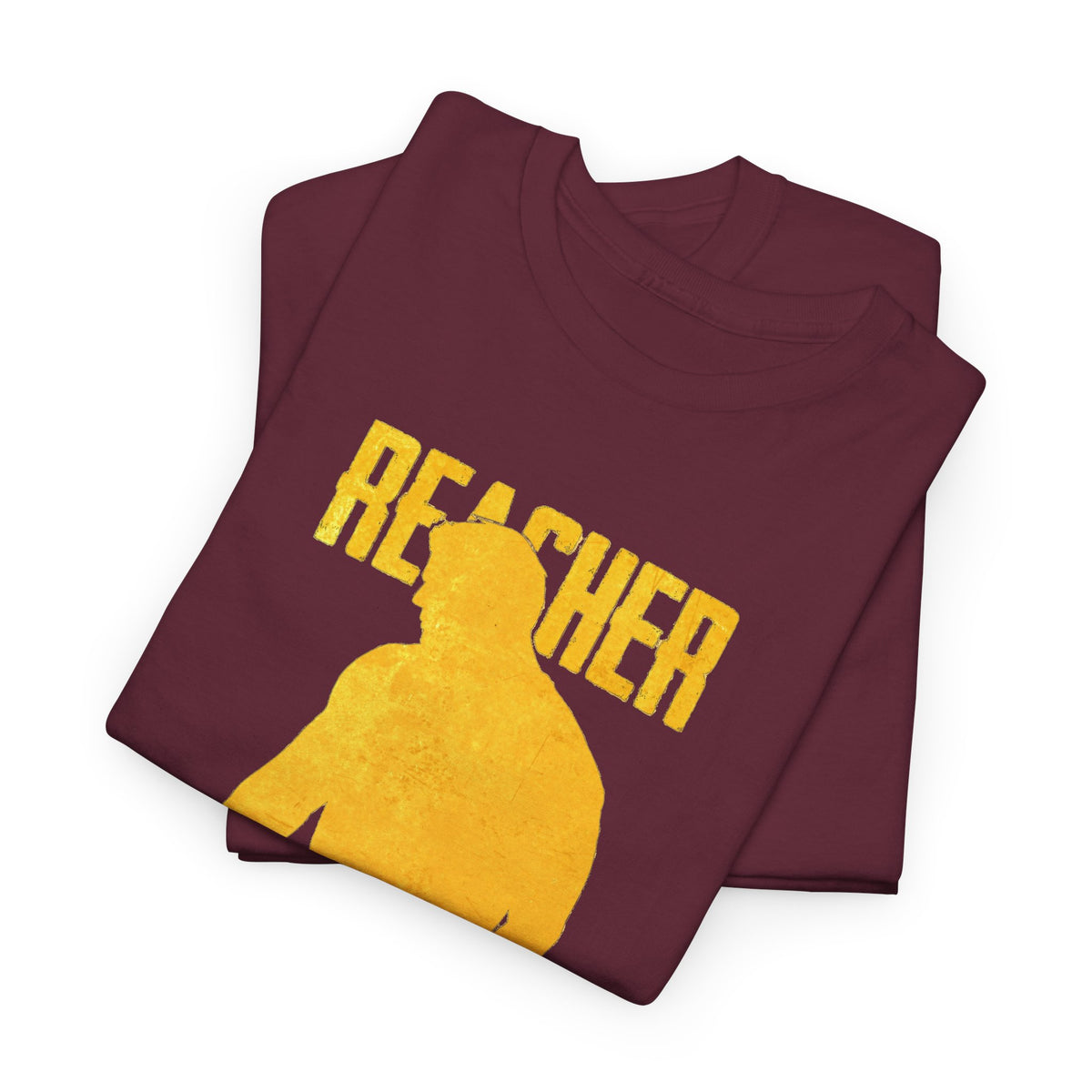 Reacher Silhouette Tee – Bold Yellow Graphic Shirt