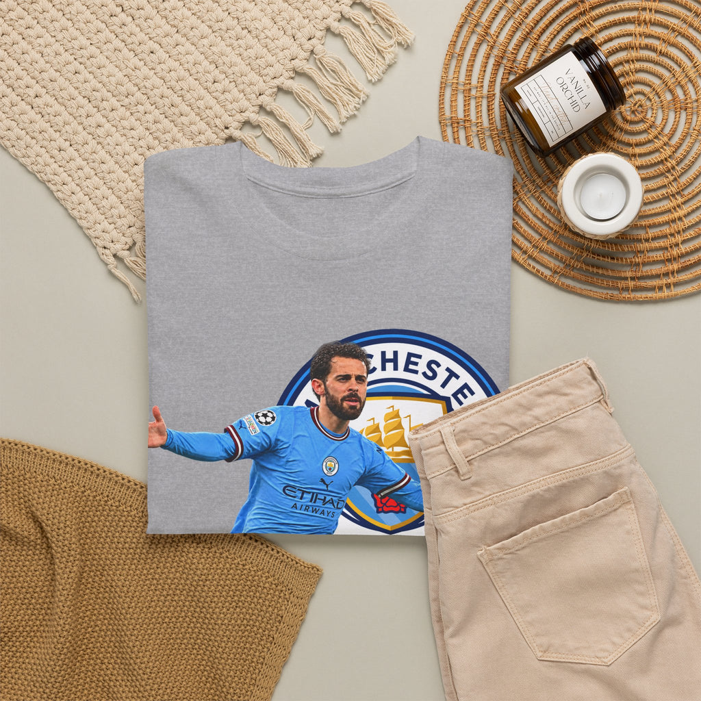 Bernardo Silva Manchester City Football Club Graphic Tee — Celebratory Player Design