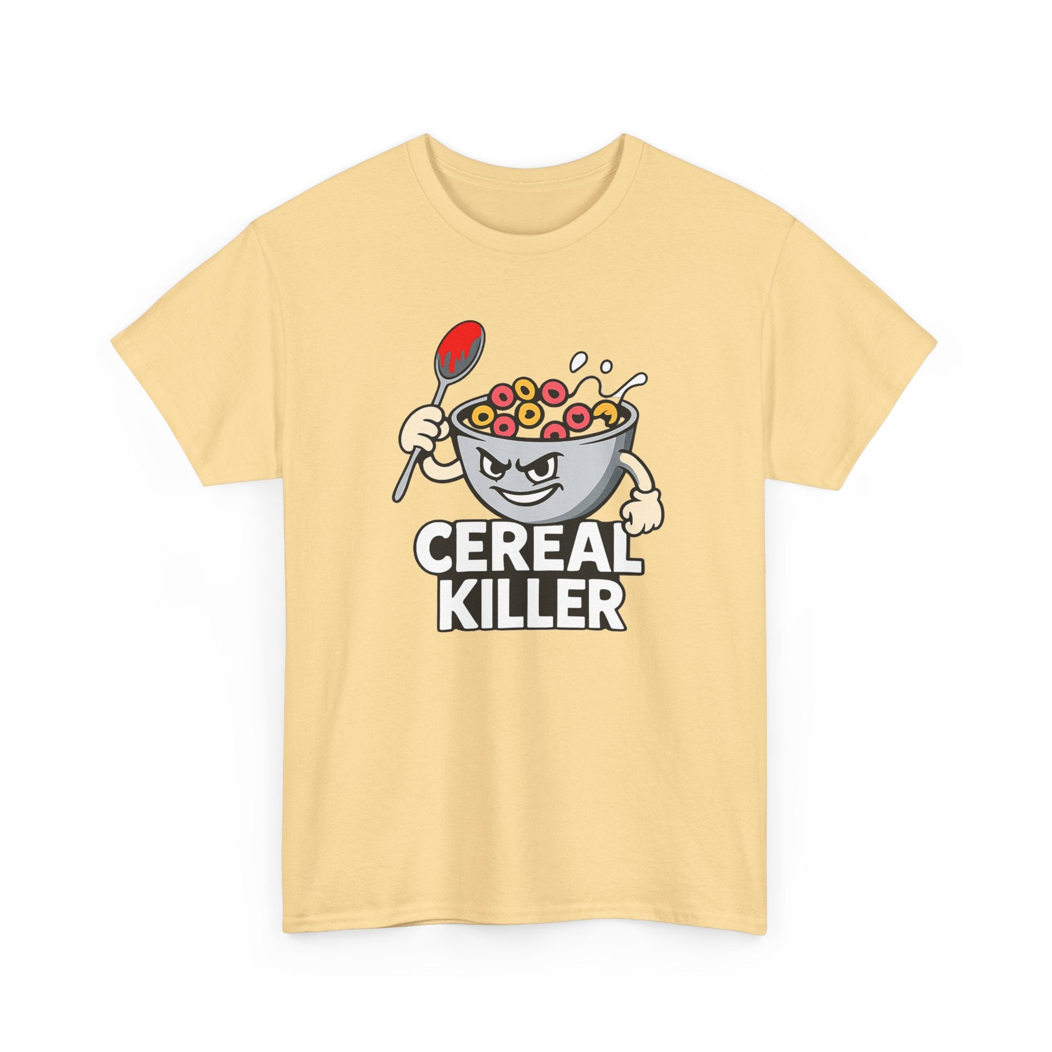 Cereal Killer Graphic Tee — Funny Breakfast Cartoon T‑Shirt