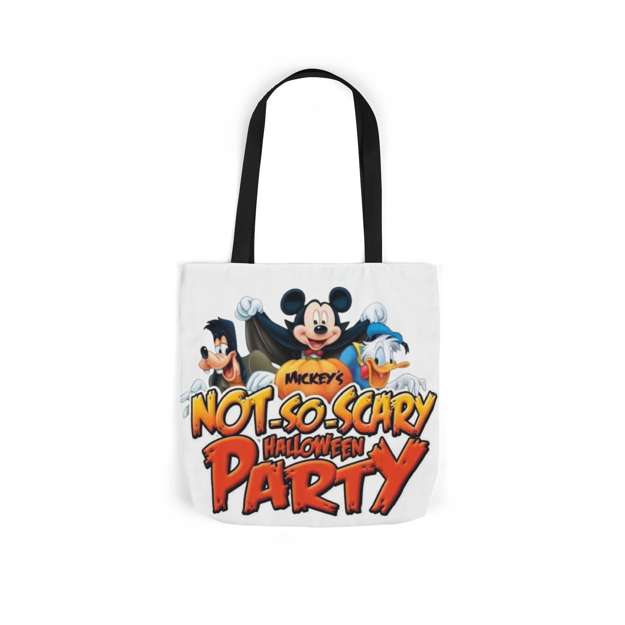 Halloween Party Canvas Tote Bag — "Not-So-Scary Halloween Party" Graphic