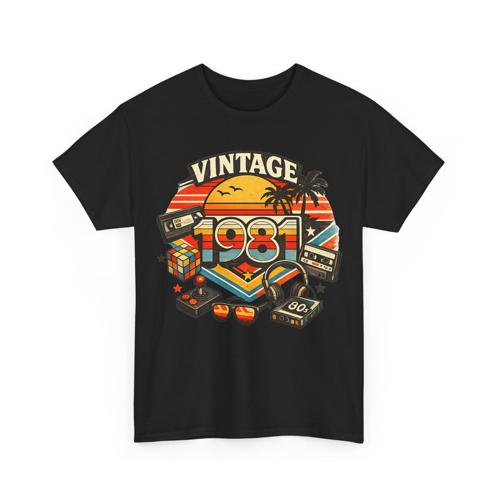 Vintage 1981 Retro Tee — 80s Nostalgia Graphic T-Shirt